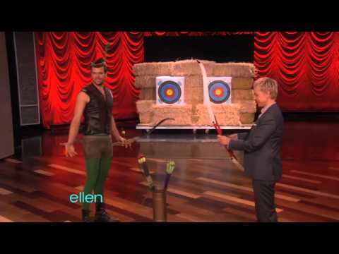 Josh Duhamel Gives an Archery Lesson