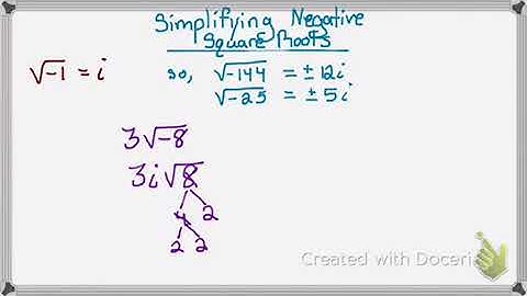 Simplifying Negative Square Roots part 2