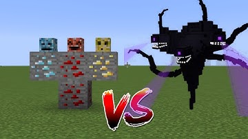 what if you create an ORES BOSS VS WITHER STORM in MINECRAFT