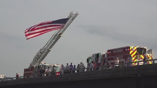 Firefighters lead procession for Lexington firefighter killed in line of duty