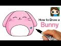 How to Draw a Cute Bunny EASY | Squishy Squooshems