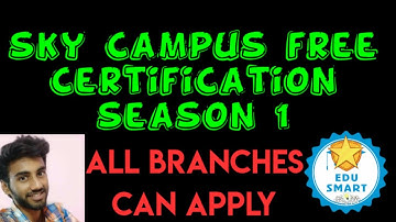 SkyCampus free certification 2020 season 1