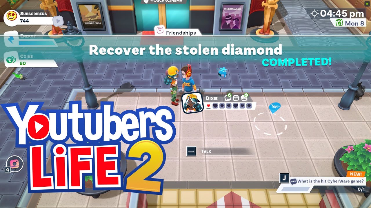 YOUTUBERS LIFE 2 | RECOVER THE STOLEN DIAMOND | DIXIE QUEST | GUIDE |