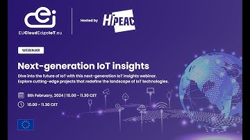 RIAs Showcase #1: Next Generation IoT Insights | Hosted by HiPEAC