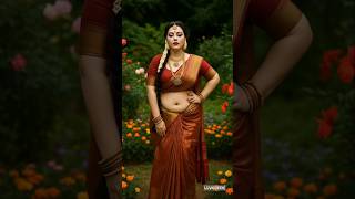 Royal Elegance In Red Saree Beauty Girl