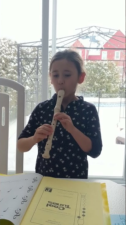 3rd grader playing Jingle Bells