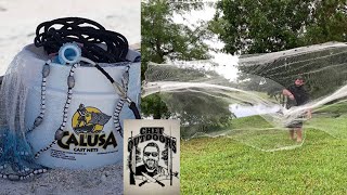 HOW TO THROW BIG CAST NETS (CALUSA CAST NETS) 