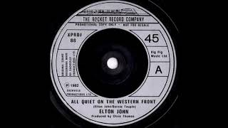 Elton John All Quiet On The Western Front 7" single