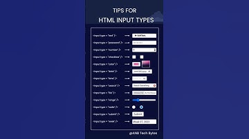 All HTML Input Tags in 60 Seconds ⏱️ #inputs #html5 #css #shorts #viralvideo #trending