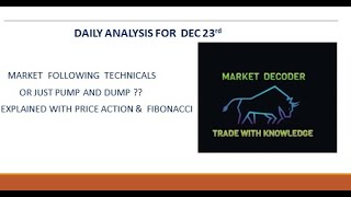 MARKET  FOLLOWING  TECHNICALS  OR JUST PUMP AND DUMP EXPLAINED WITH PRICE ACTION &  FIBONACCI