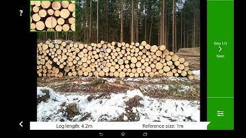 Log diameter measurement with Timbeter