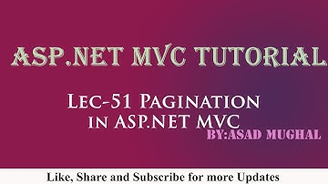Lec-51 Pagination in ASP.NET MVC | ASP.NET MVC Tutorial