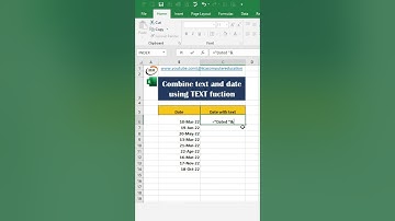 how to add text with Date in Microsoft Excel | advanced excel tips and tricks #shorts