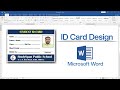 How to Create ID Card in Microsoft Word | ID Card Design in MS Word