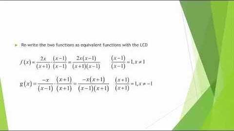 Intermediate Algebra: Adding rational functions