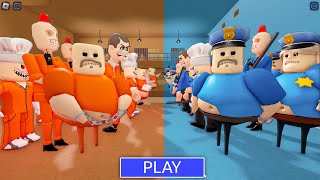999 PRISONERS Vs 999 COPS in BARRY'S PRISON RUN! New Scary Obby (#Roblox)