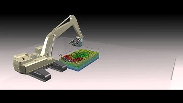 Excavator and granular matter simulation - cold started PGS
