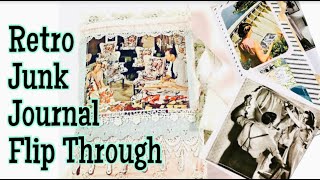Completed Retro Junk Journal Flip Through Lace Covered Skies