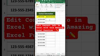 Update Contact Info in Excel 📞 | Quick &amp; Easy Function! #shorts #ytshorts #ytviral