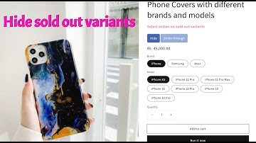 Shopify Hide out of stock Variants from product pages | Shopify store | Camouflage