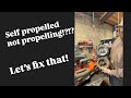 How to to change out front drive wheels on self propelled lawnmower!