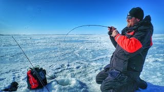 The BEST Ice Fishing Rod and Reel Selection for Walleyes!
