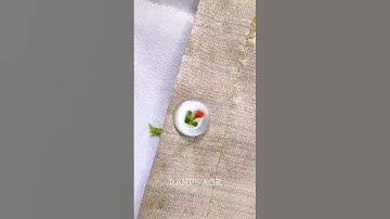 Sewing tips and tricks 23|| Embroidery on button #shorts #RAMP-AGE #sewinghacks