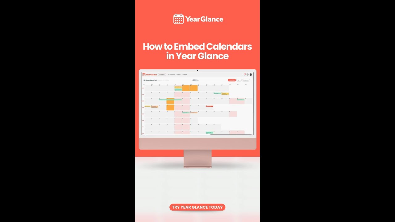 Year Glance 101: Embedding Calendars Made Easy