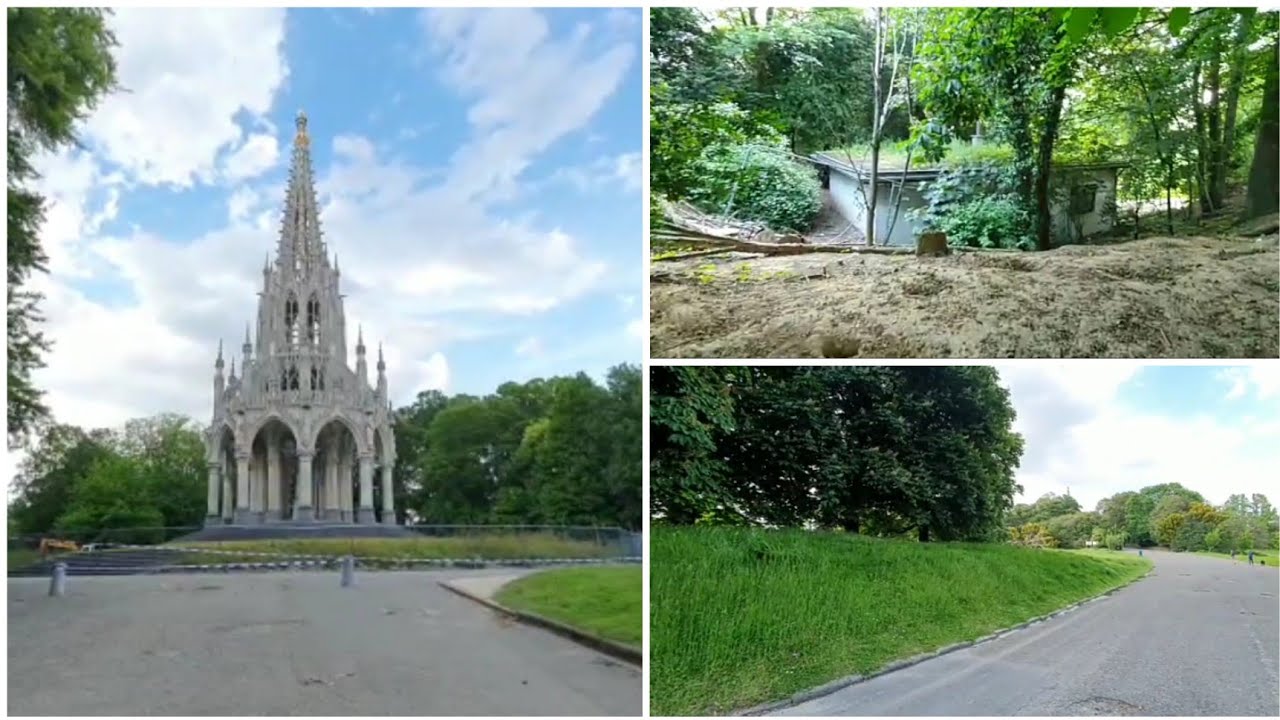 مناظر خلابة من منتزه بروكسيل عاصمة بلجيكا