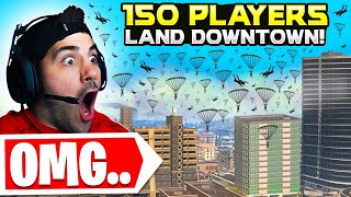 We Told 150 Stream Snipers To Land Downtown.. 😯 (Modern Warfare Warzone)