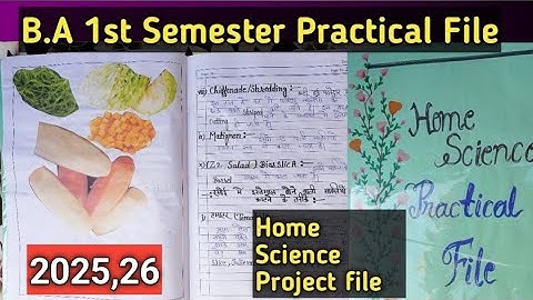 B.A 1st Semester || Home Science Practical File || B.A Wale Home Science ki file kaise Banaye #file
