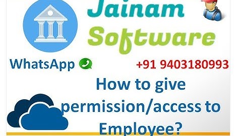 05 How to give permission/access to employee? | Jainam Software
