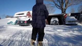 Plowing Christmas Snow with Bigfoot sighting