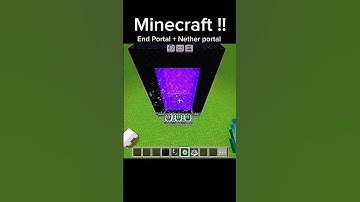 End portal + Nether portal in Minecraft 🏗️ | Easy Tutorial #Shorts #minecraft #gaming