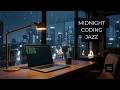 Midnight Coding Jazz 🌙 Deep Focus Music for Work, Study &amp; Productivity (3 Hours) | Code &amp; Flow #002
