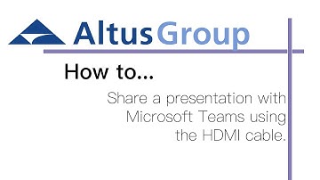 Share a presentation with Microsoft Teams using the HDMI cable