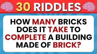 Can You Solve All 30 Riddles? 99% Fail This Challenge 😱