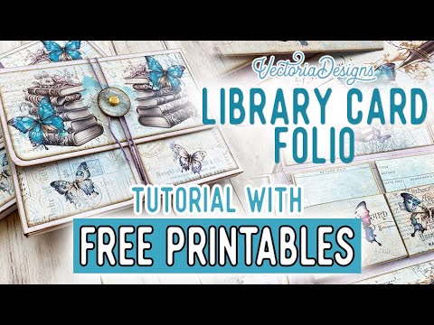 Library Card Folio Tutorial + All the Printables for Free - YouTube
