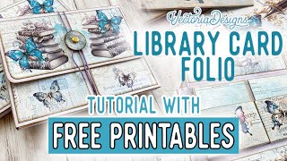 Library Card Folio Tutorial   All the Printables for Free