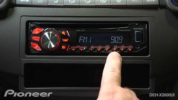 How To - DEH-X2600UI - Use Initial Set Up Menu