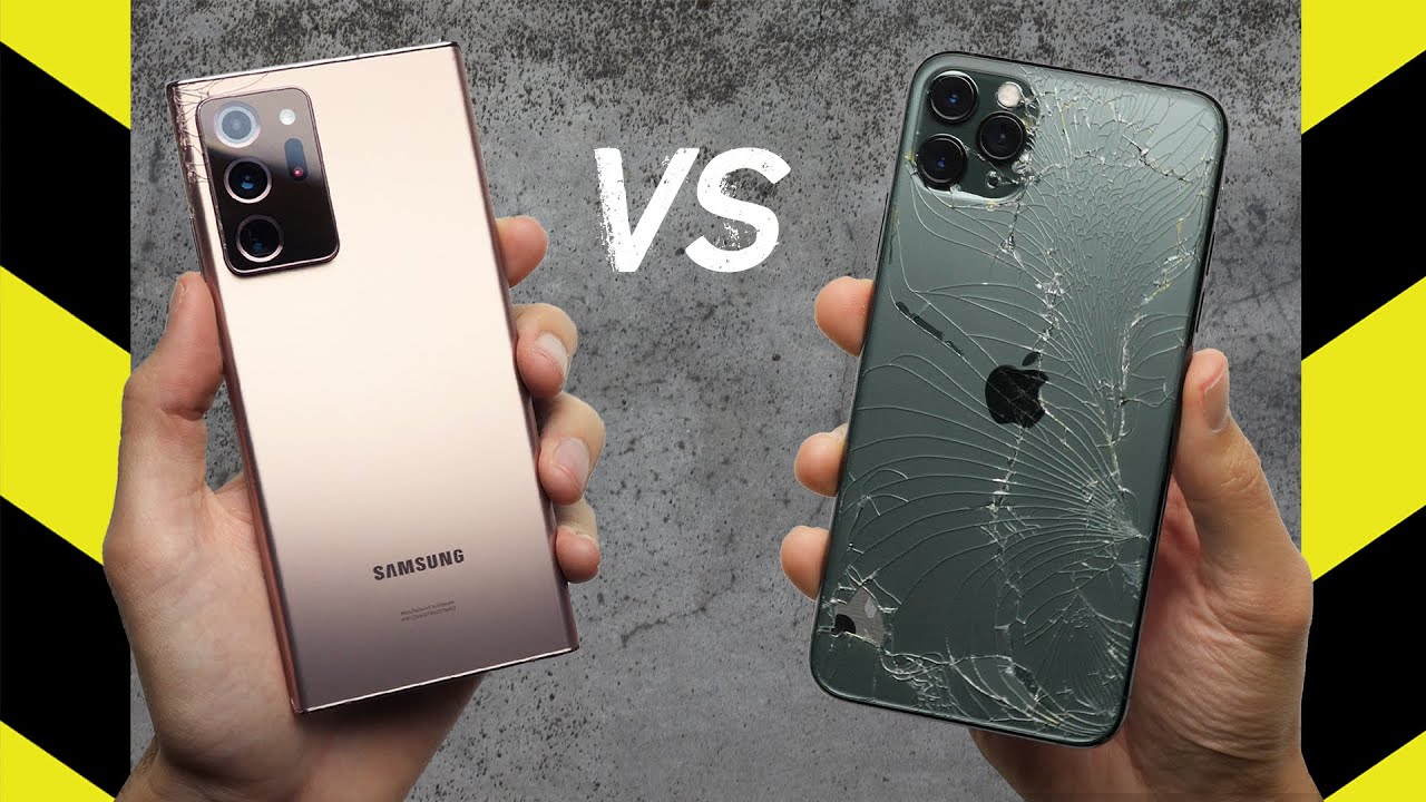 Galaxy Note 20 Ultra vs  iPhone 11 Pro Max Drop Test