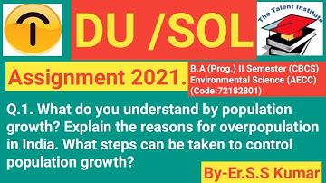 DU/SOL AssignmentI2021IB.A(Prog.)II Semester (CBCS)Environmental Science (AECC)(Code:72182801)in eng
