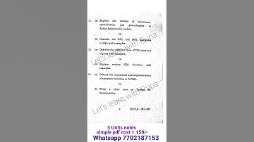 Database management degree 4thsem 2025 previous qsn paper #ambedkaruniversity  #modelpaper #bcom