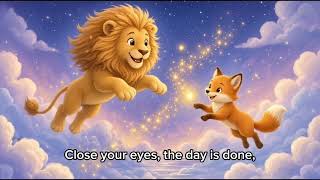 Lion and Fox Dance in the Sky | Magical Bedtime Story for Kids | Soft Lullaby