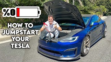STRANDED? How To JumpStart A Tesla With 0% Battery!