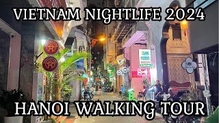 Vietnam Nightlife 2024 - Hanoi Walking Tour 31-min with Captions & Natural Sound