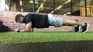 Plank opposite arm / leg lift