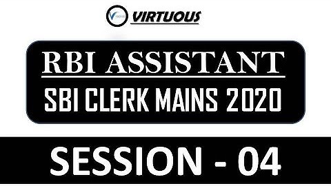 SBI CLERK MAINS 2020 & RBI ASSISTANT MAINS 2020 || SESSION-04 || REASONING ABILITY