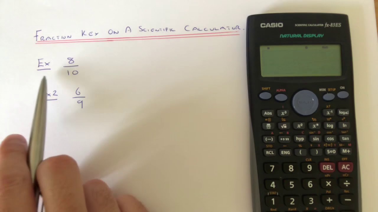 How to use the Fraction Key on a Casio Scientific calculator.