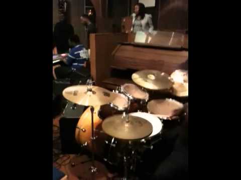 Brandon on drums